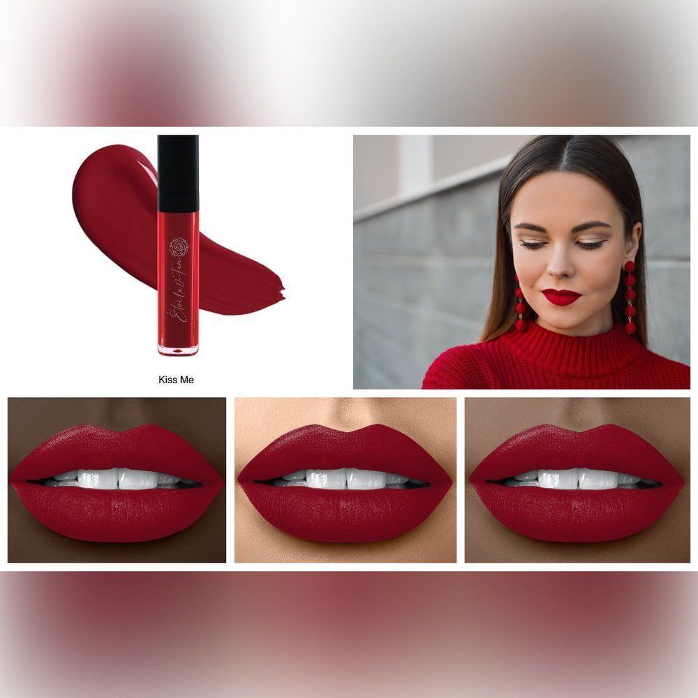 Liquid Lipstick - Kiss Me: Long Lasting & Vibrant Color, Vegan and Cruelty Free